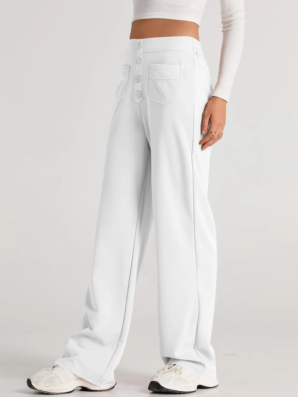 High-Rise Wide-Leg Pants by K&L
