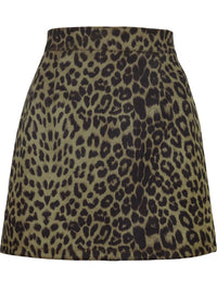 Dark Green-Leopard Print