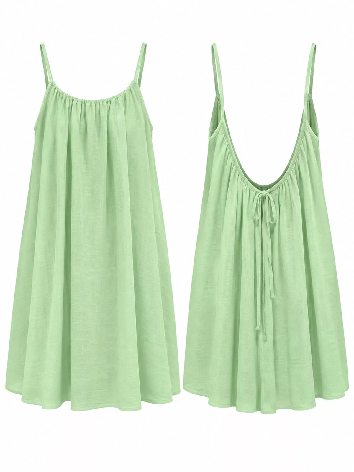 Backless Spaghetti Strap A-Line Mini Dress