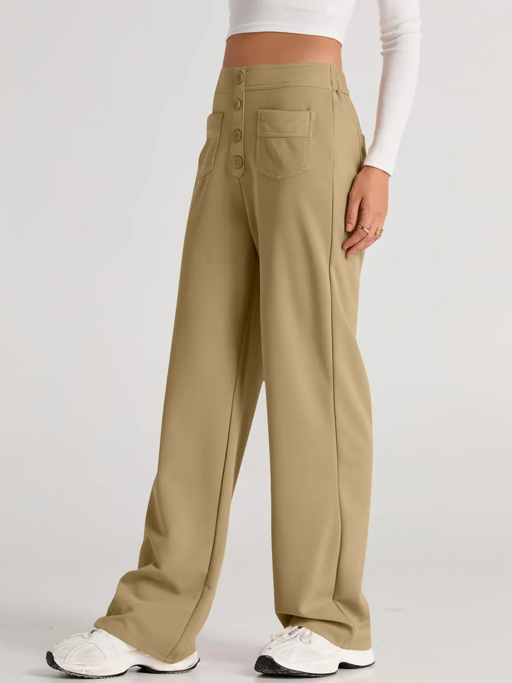 High-Rise Wide-Leg Pants by K&L