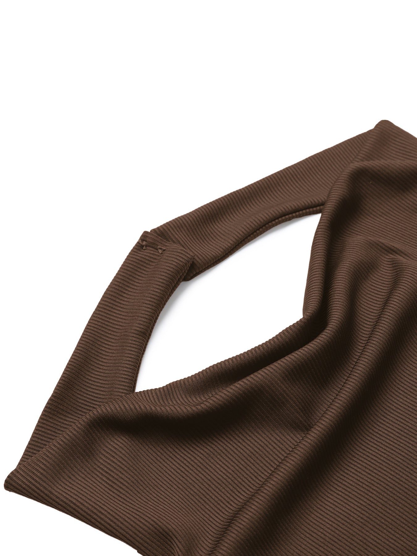 Halter Neck Wide Leg Jumpsuit in Brown