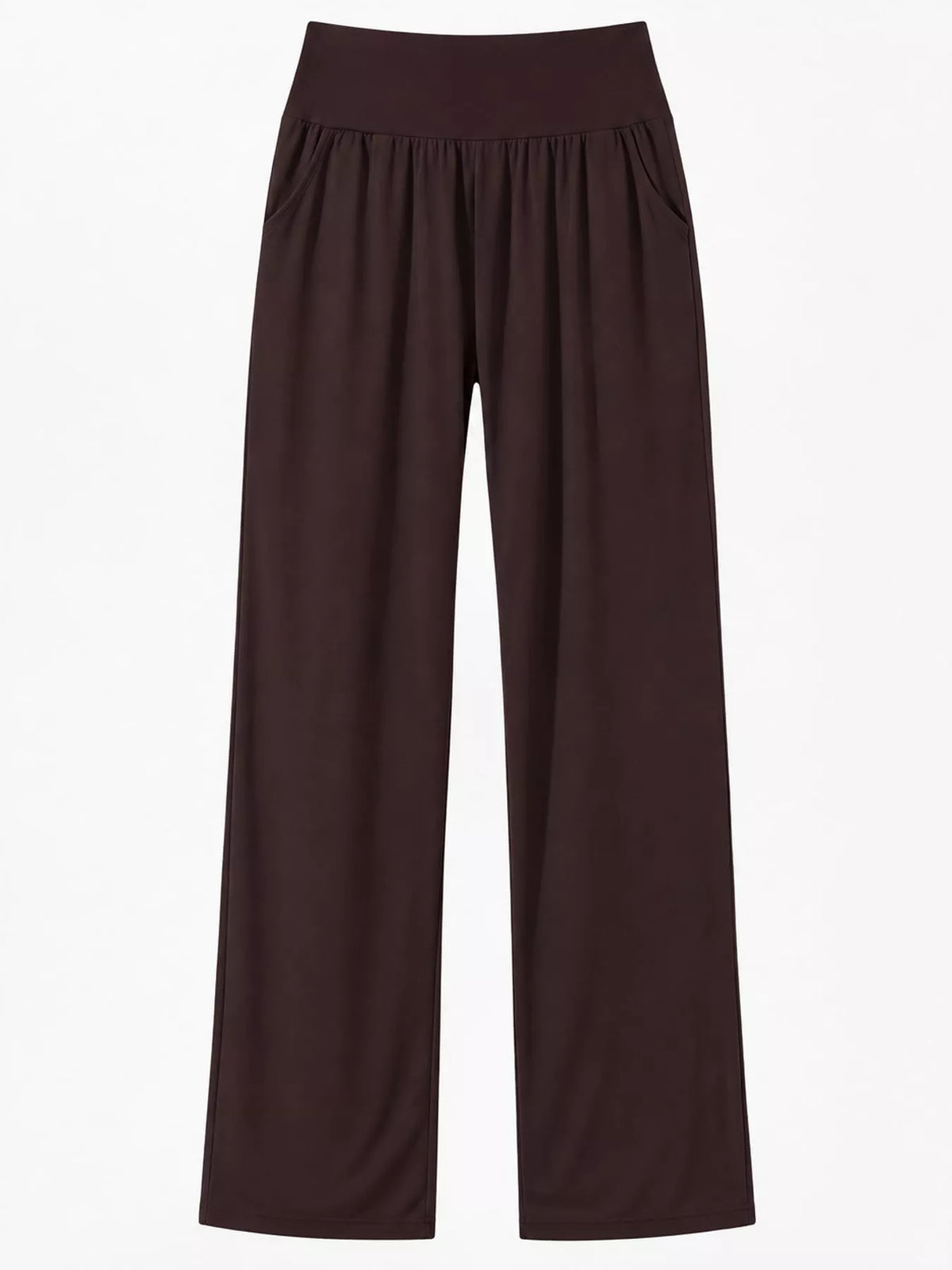 High-Rise Wide-Leg Pants with Pockets