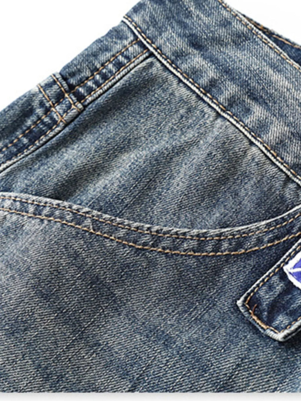 Distressed Loose-Fit Jeans in Blue by Fine Tune