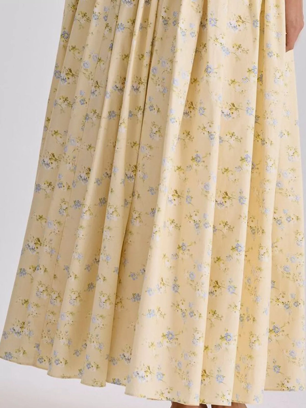 Floral Spaghetti Strap Midi Dress in White