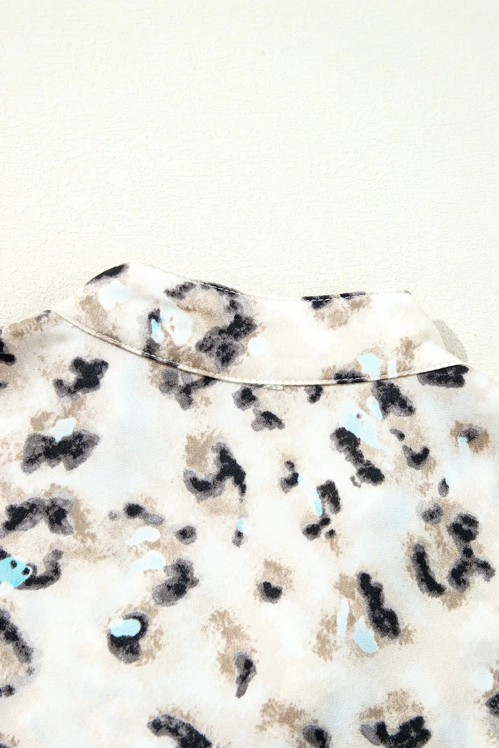 Leopard Print Buttoned Tiered Ruffle Dress