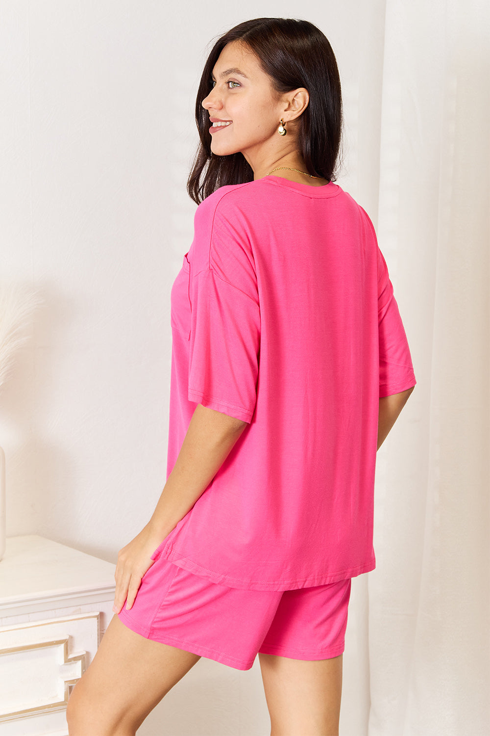 Basic Bae Half Sleeve Top and Shorts Set