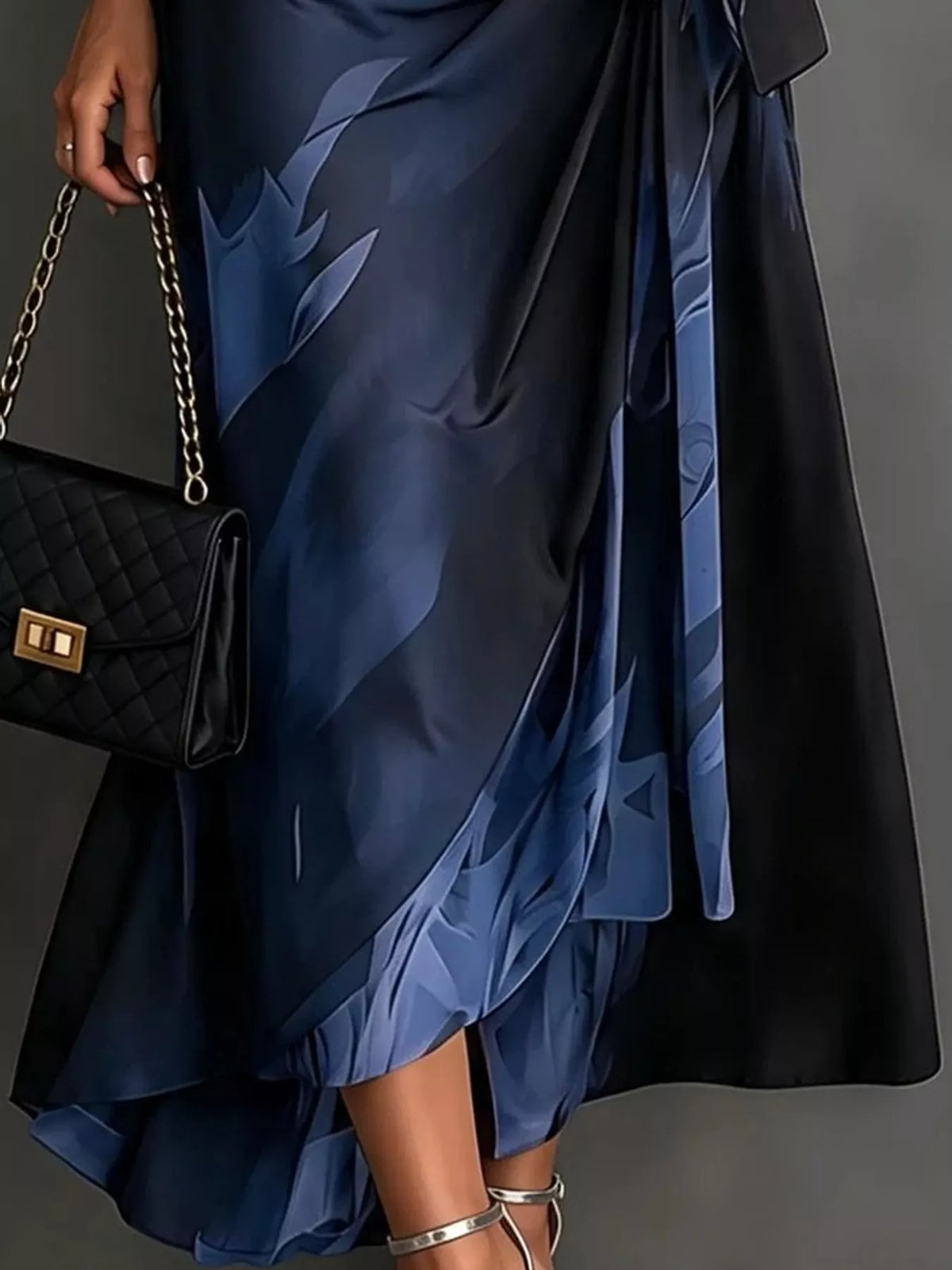 Tie Detail Surplice Dress