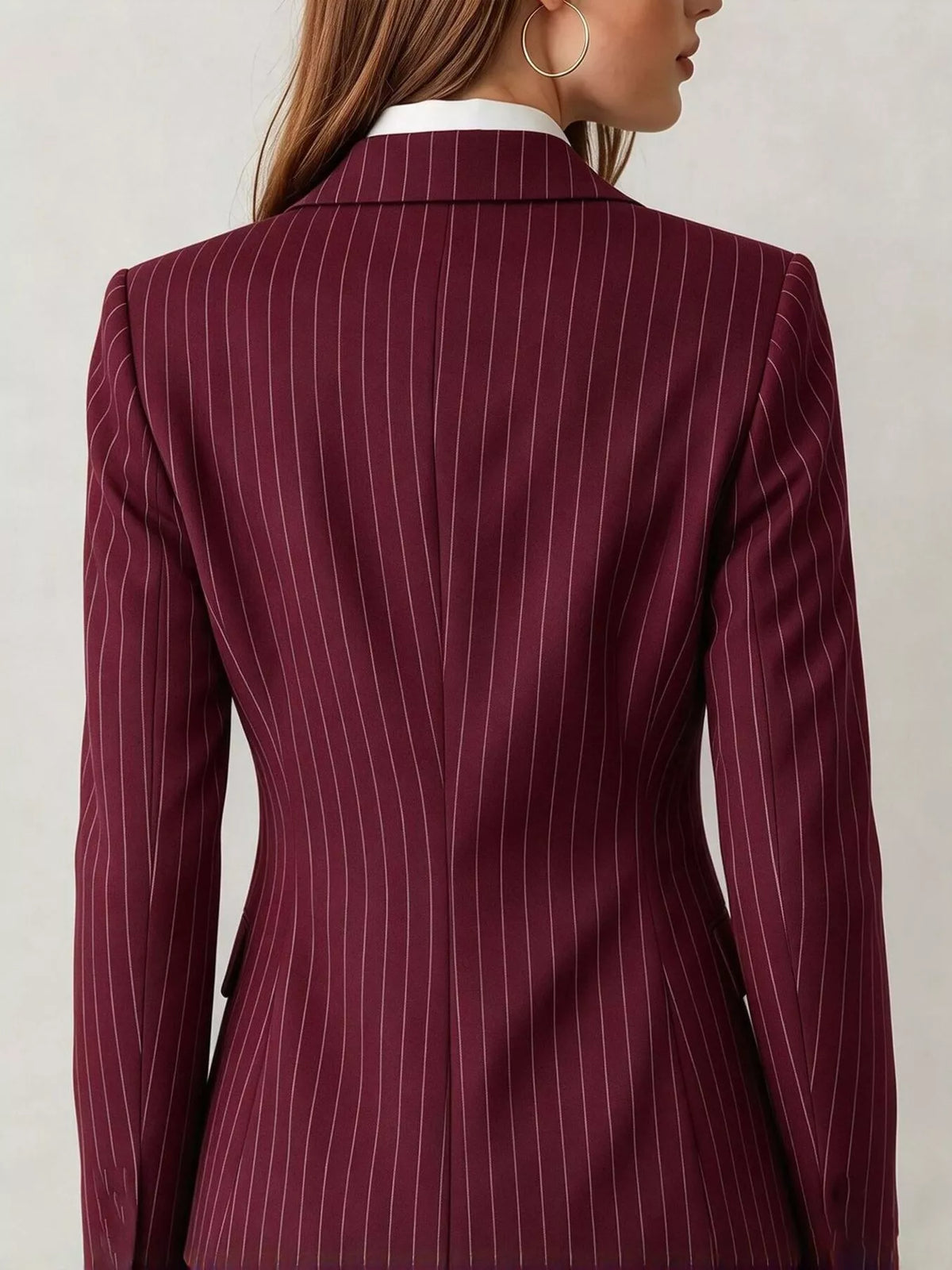 Lapel Collar One-Button Blazer