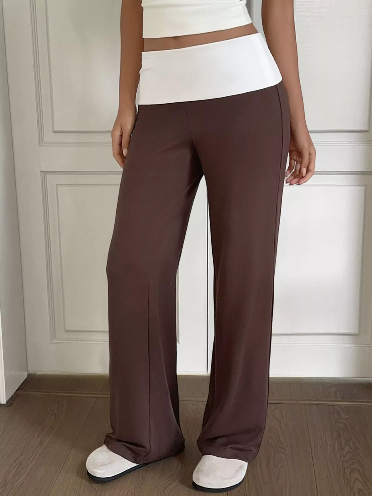 Solid Wide-Leg Pants