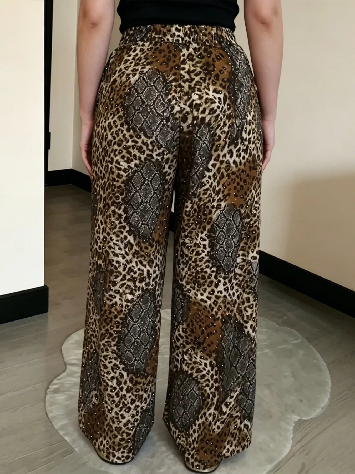 Drawstring Wide-Leg Pants with Pockets