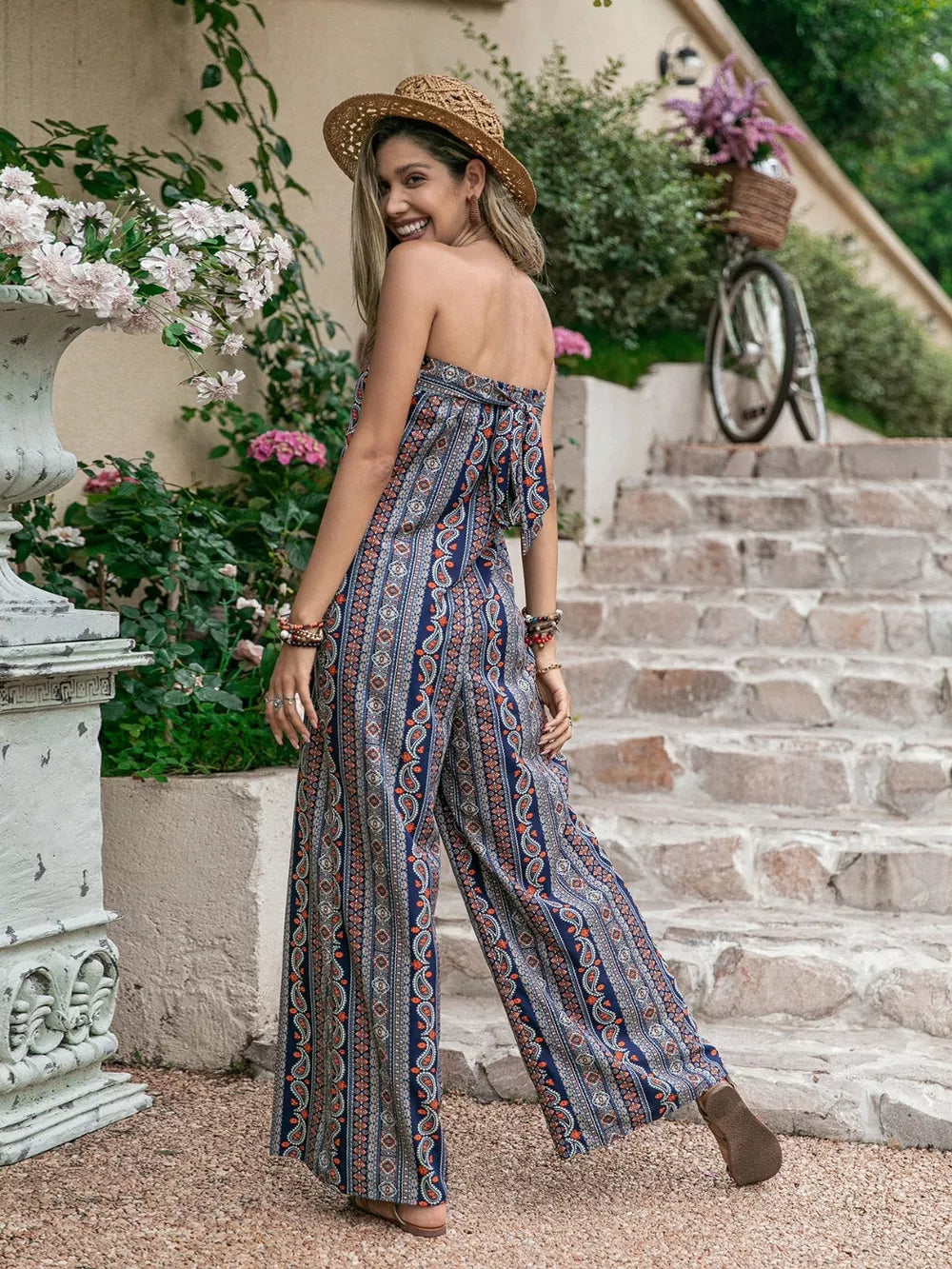 Tied Wide-Leg Jumpsuit