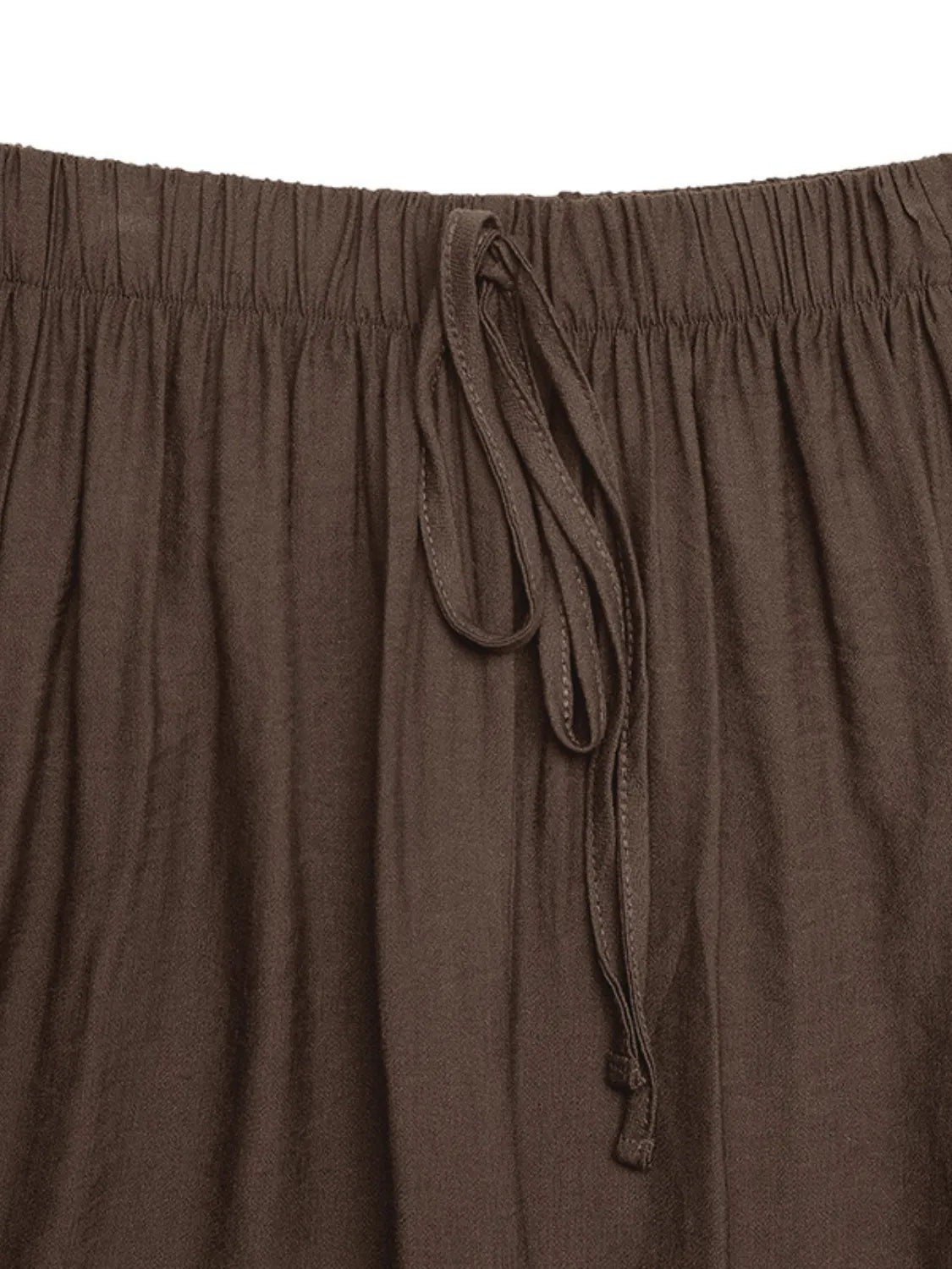 Wide Leg Pants in Dark Brown