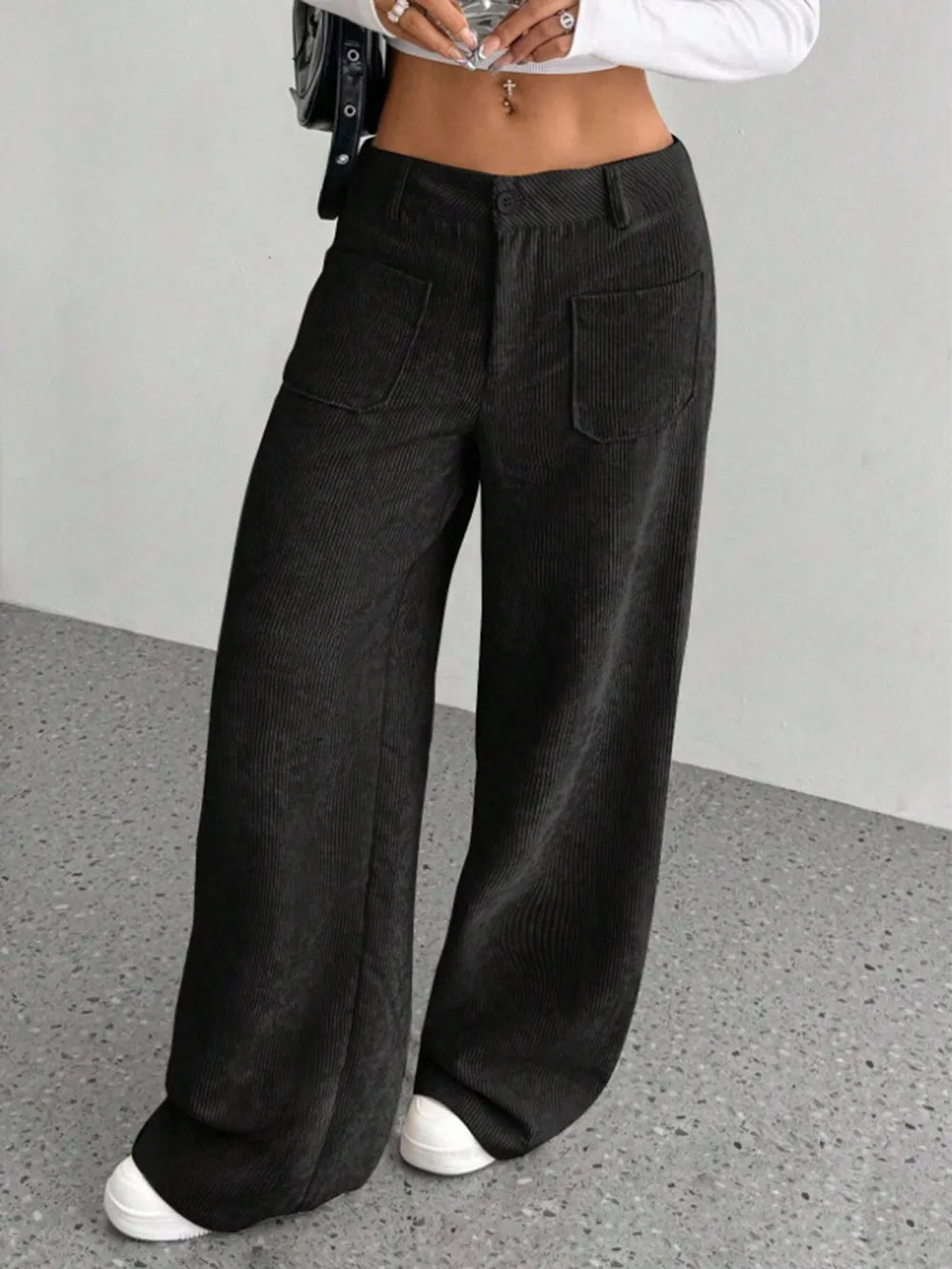 Wide Leg Pants in Black