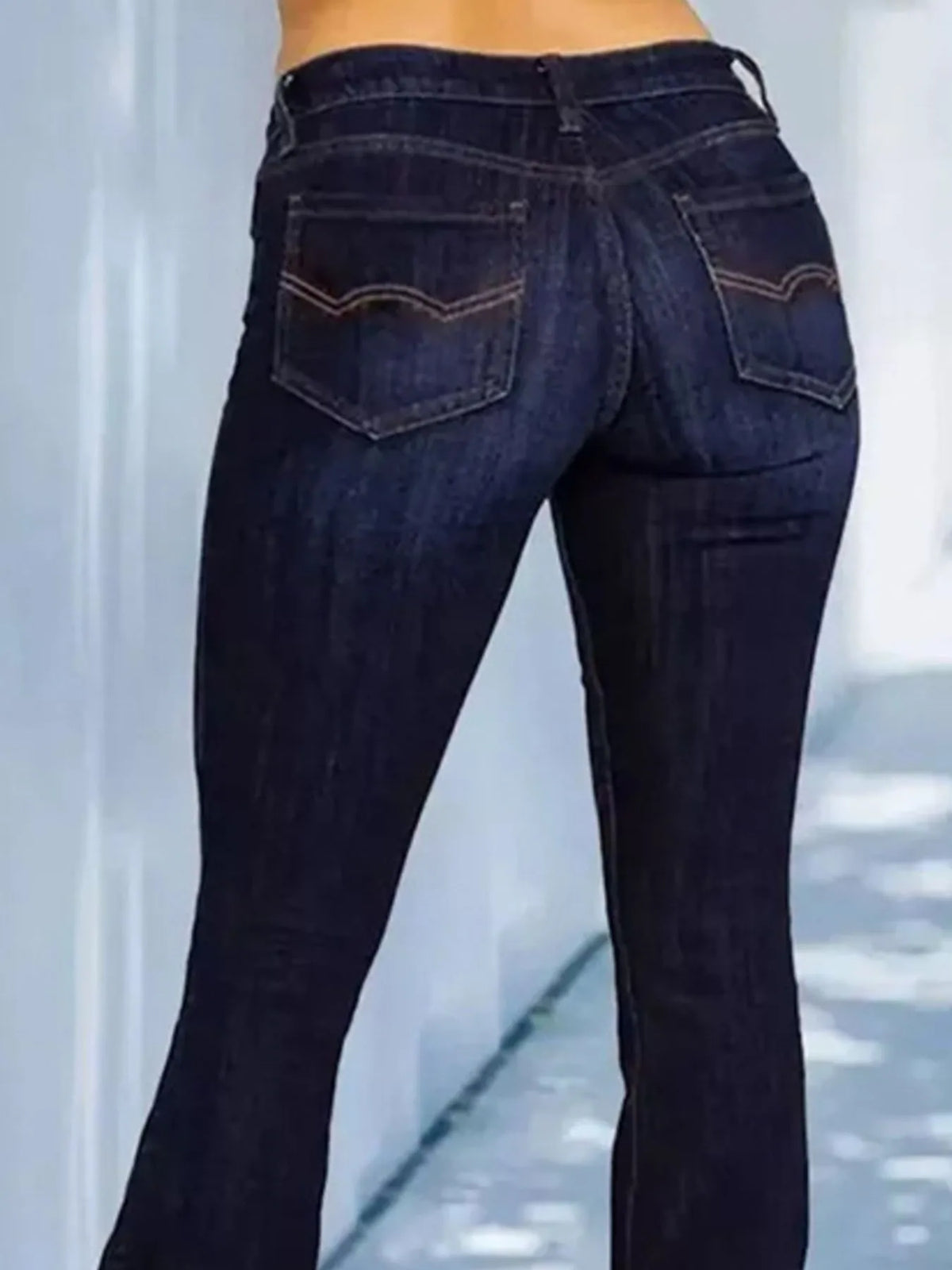 Full Size Wash Flare Jeans with Pockets