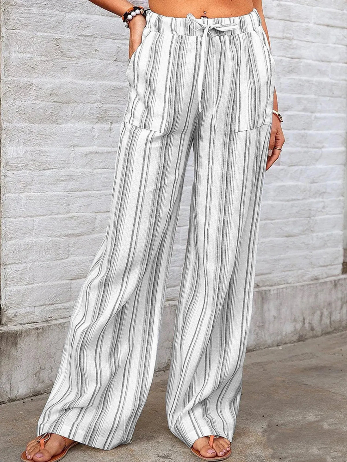 Striped Wide Leg Pants