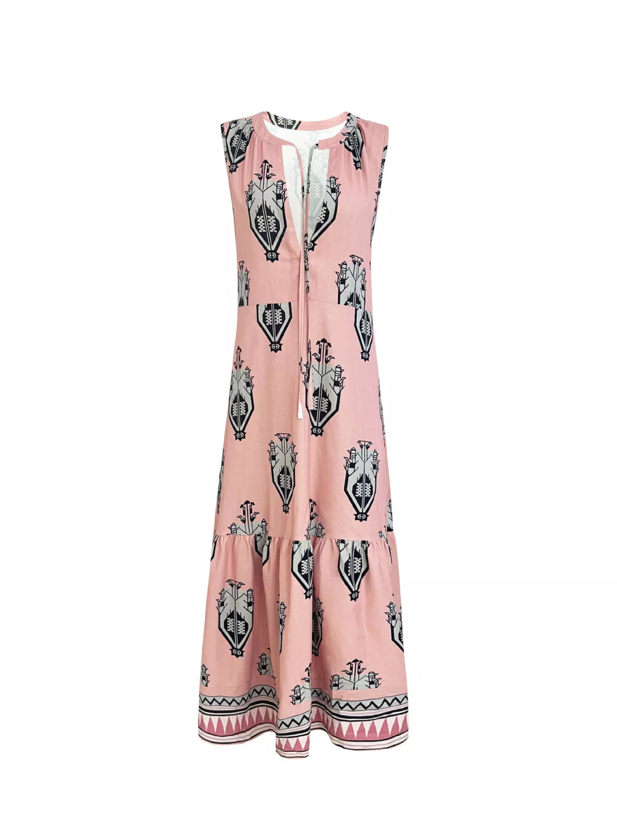 Printed Tiered Maxi Dress
