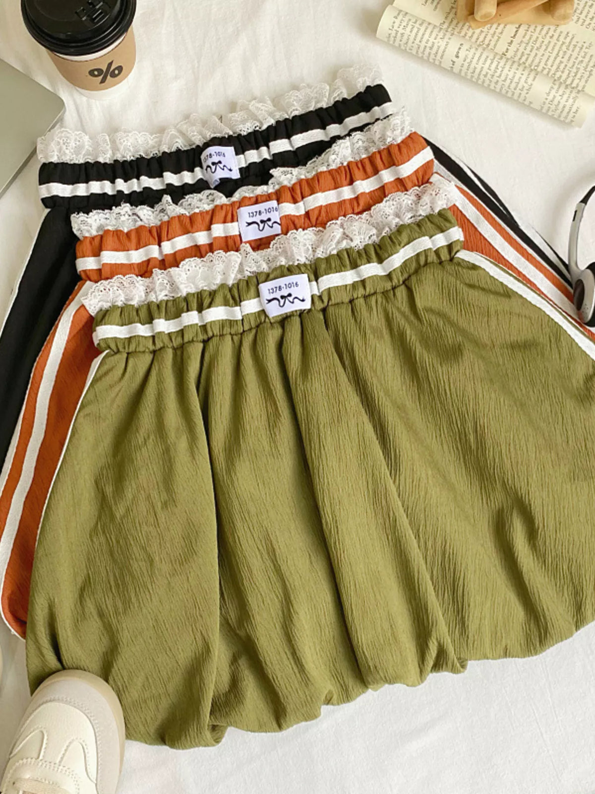 Lace Trim Mini Skirt