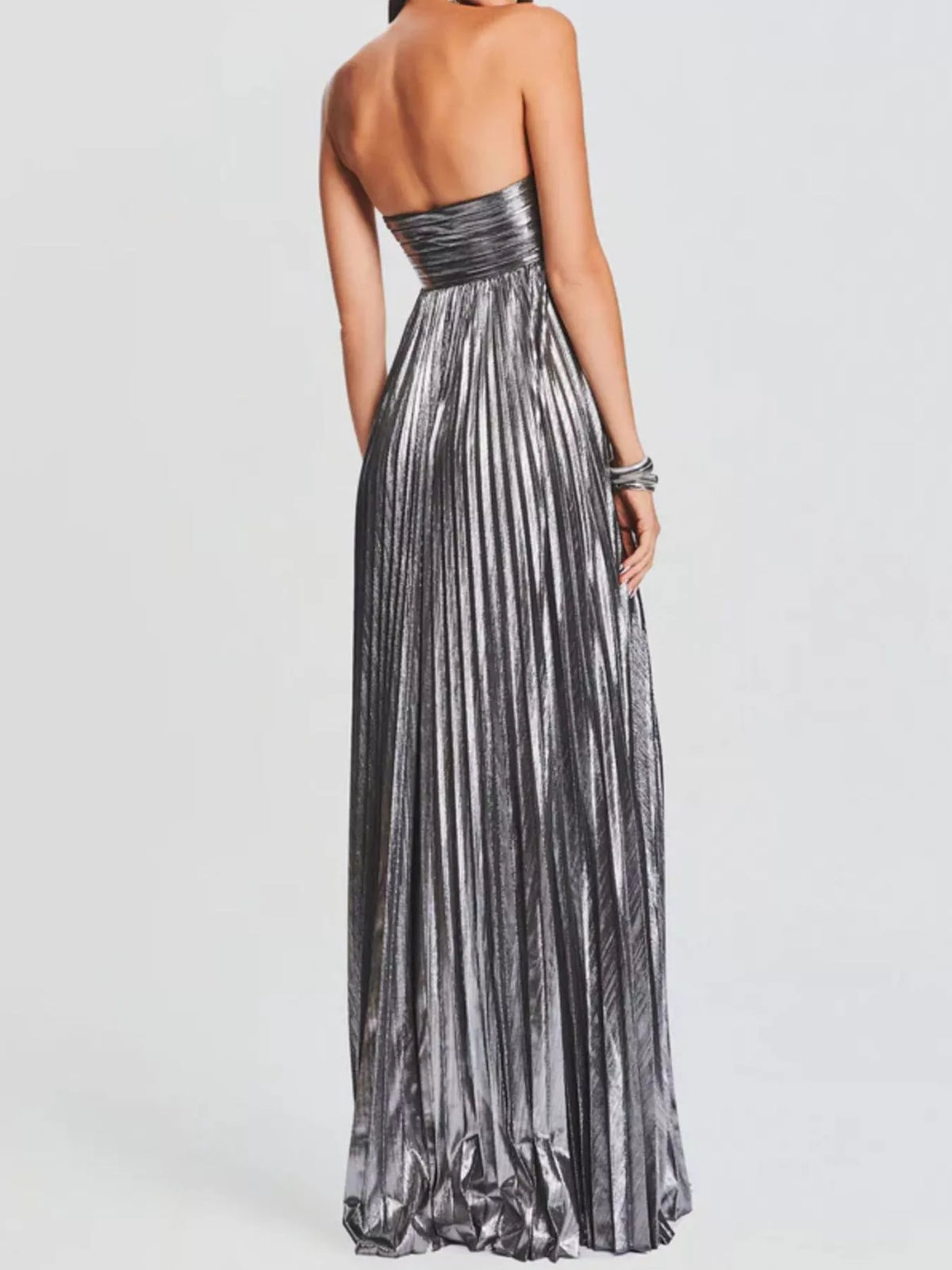 Sweetheart Neck Tube Maxi Dress with Split