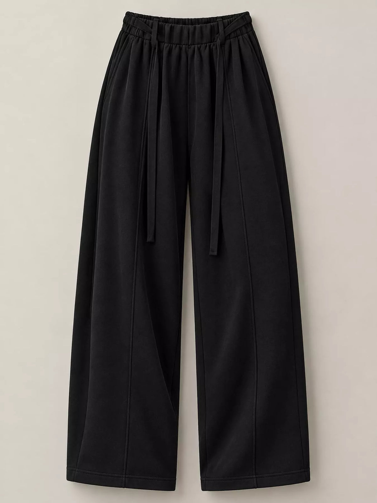 Drawstring Wide-Leg Casual Pants