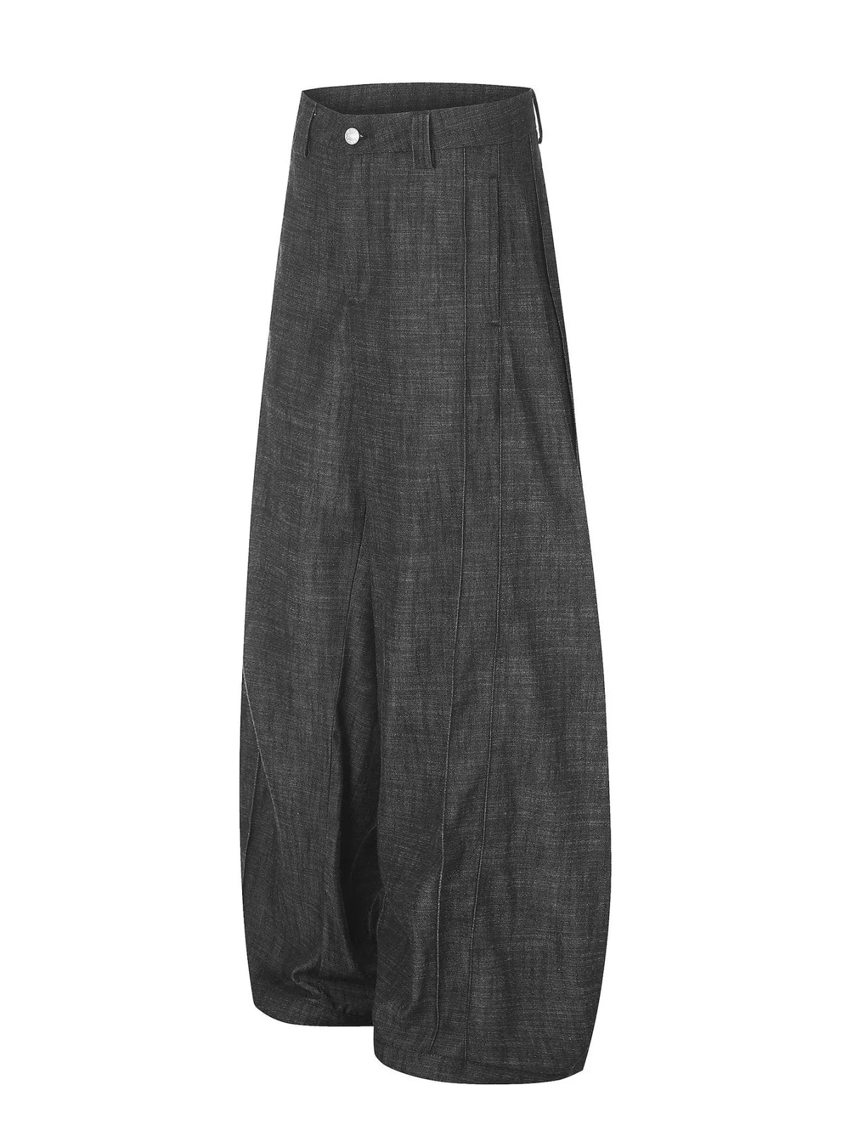 Buttoned Wide Leg Jeans in Black by TrendMaster