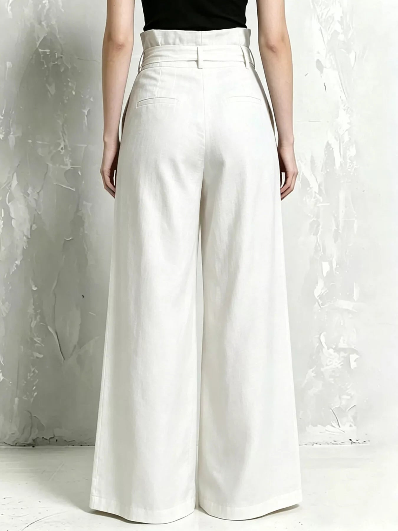 Paperbag Waist Wide Leg Pants