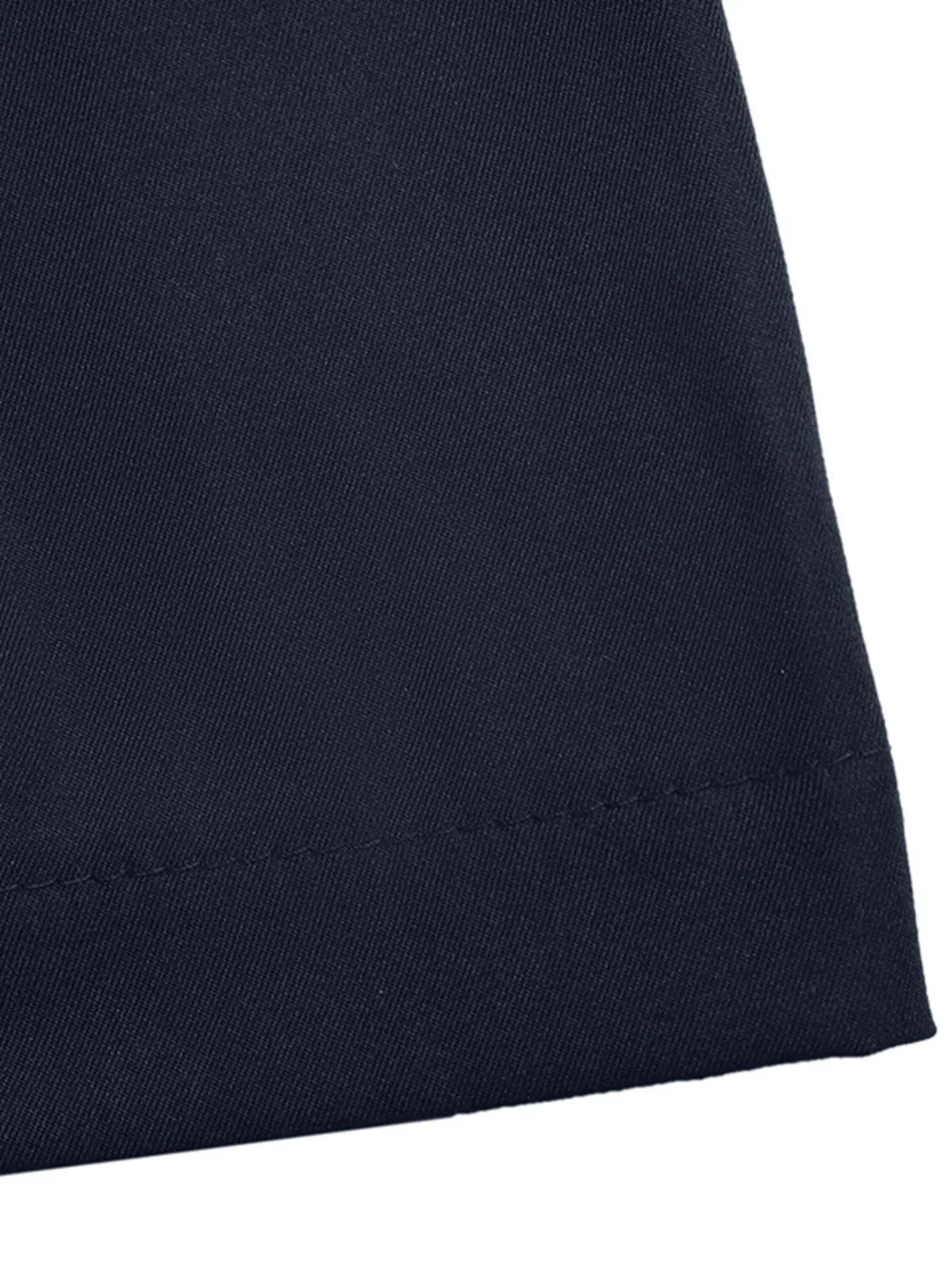 Drawstring Waist Mini Skirt in Navy