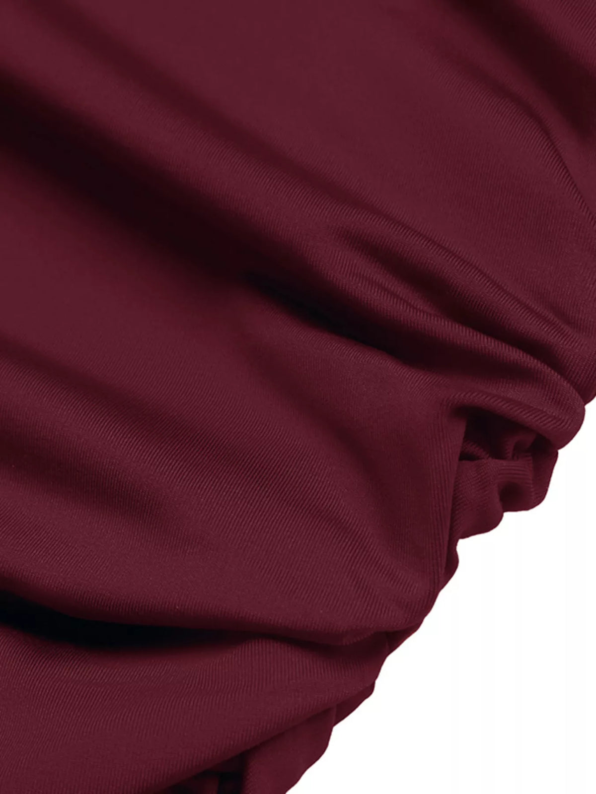 Sequin-Trim Bodycon Dress in Burgundy