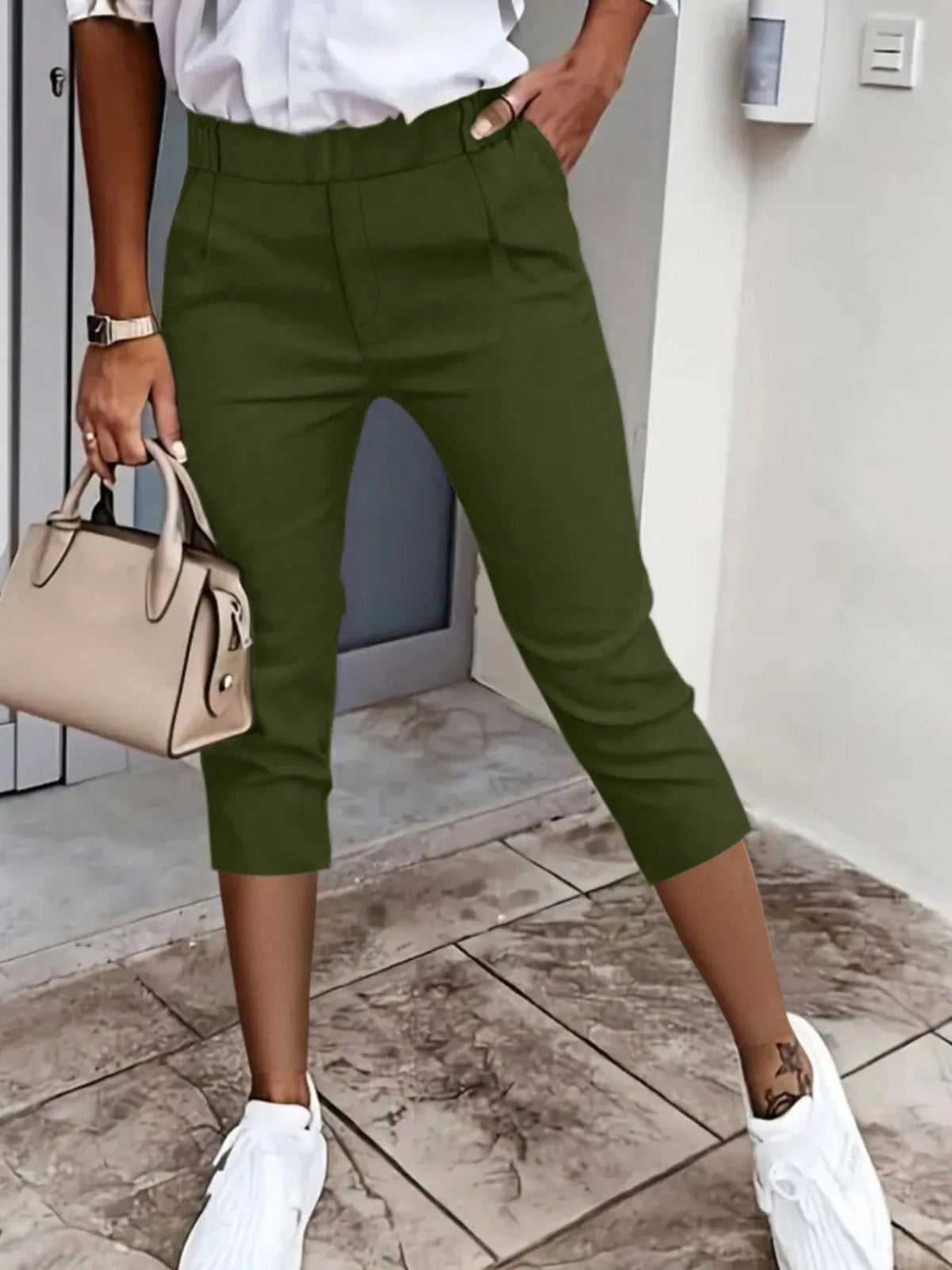 Pleated Pants with Pockets