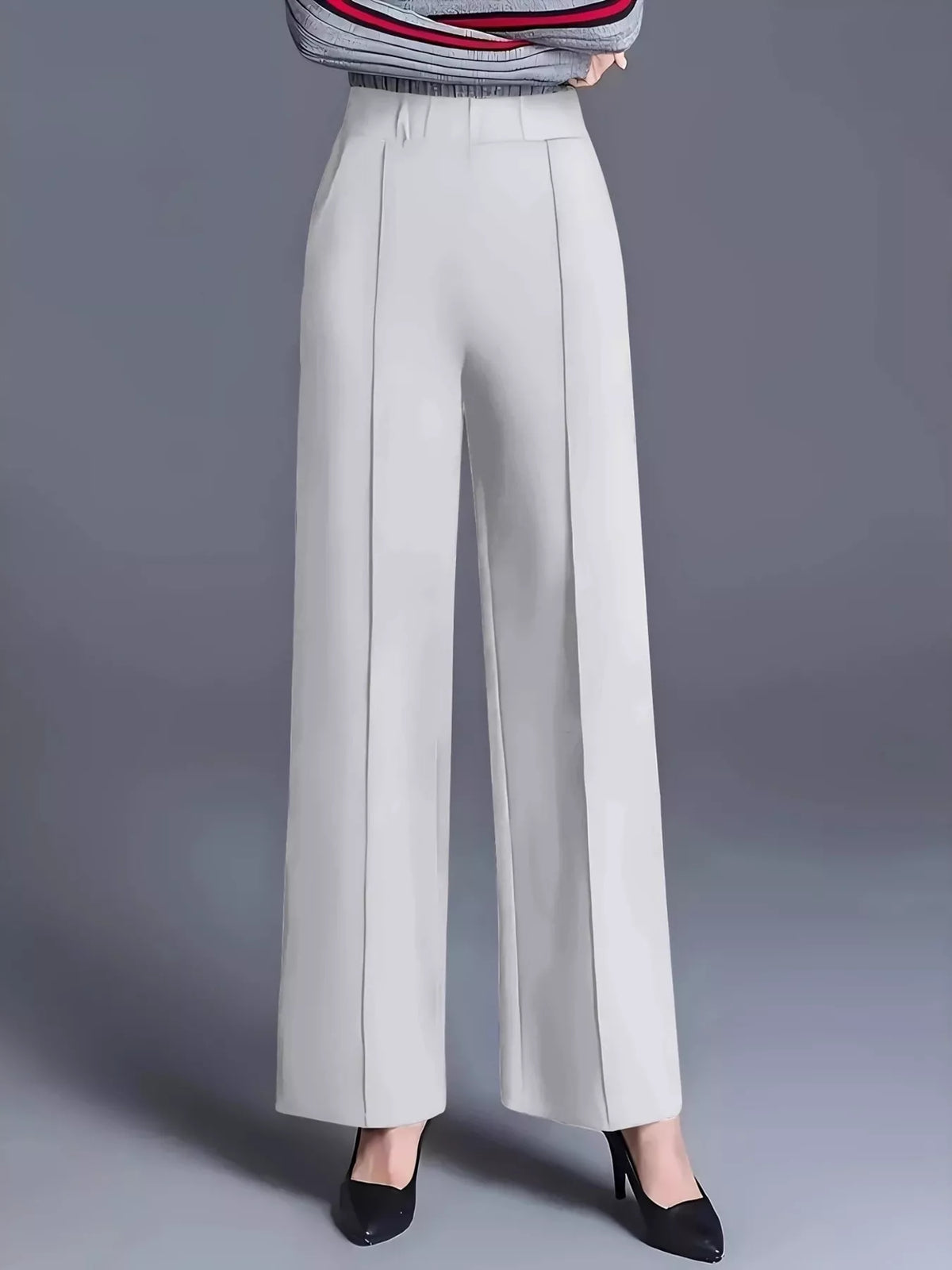 Classic High-Waisted Wide-Leg Pants