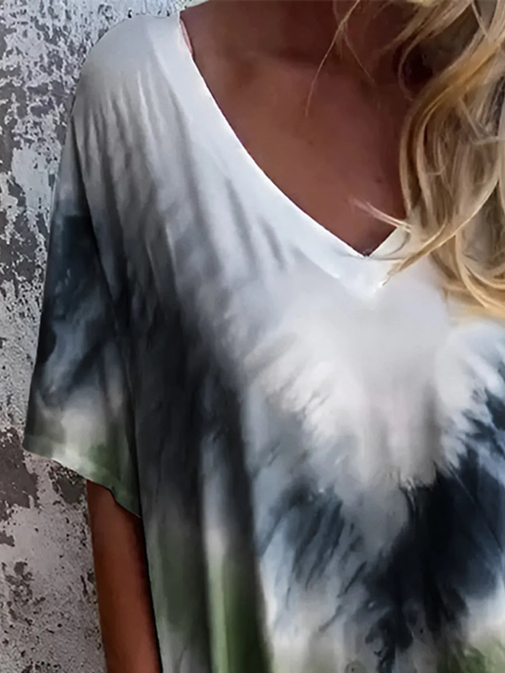 Full Size Tie-Dye Short Sleeve Dress