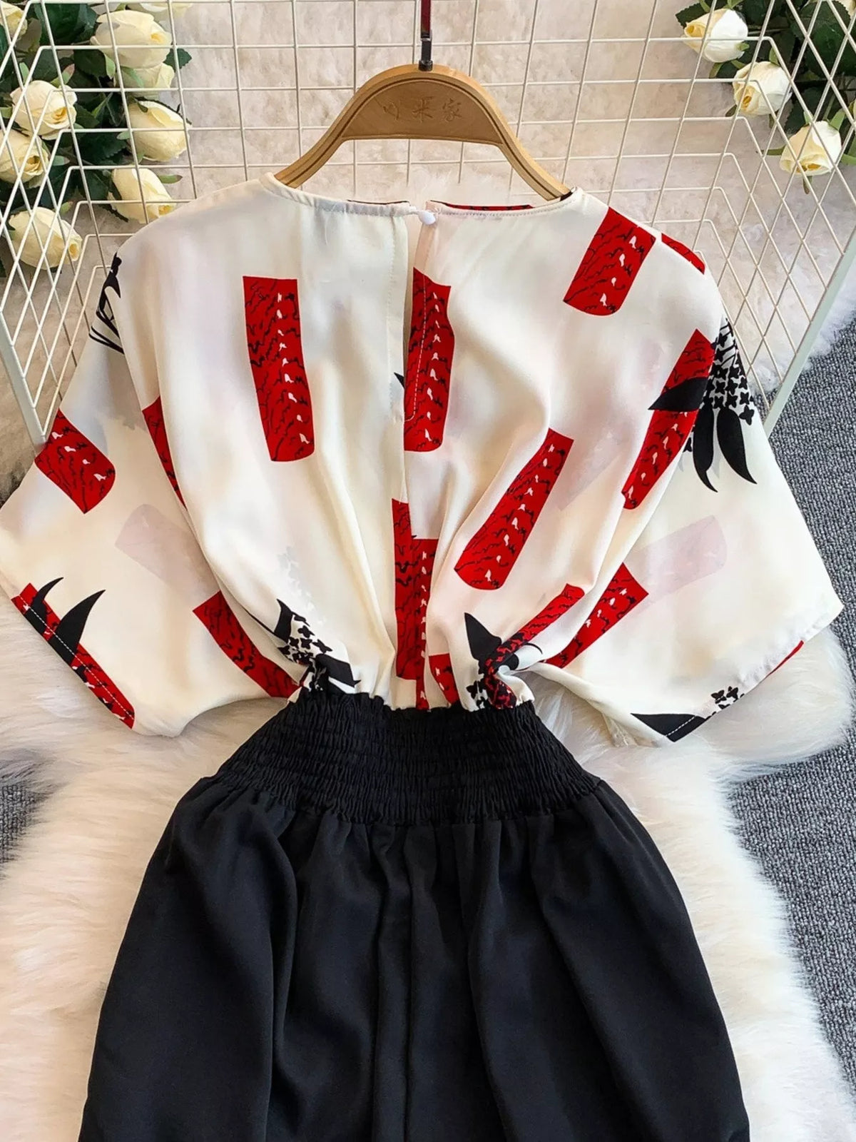 Printed Wide Leg Pocket Jumpsuit