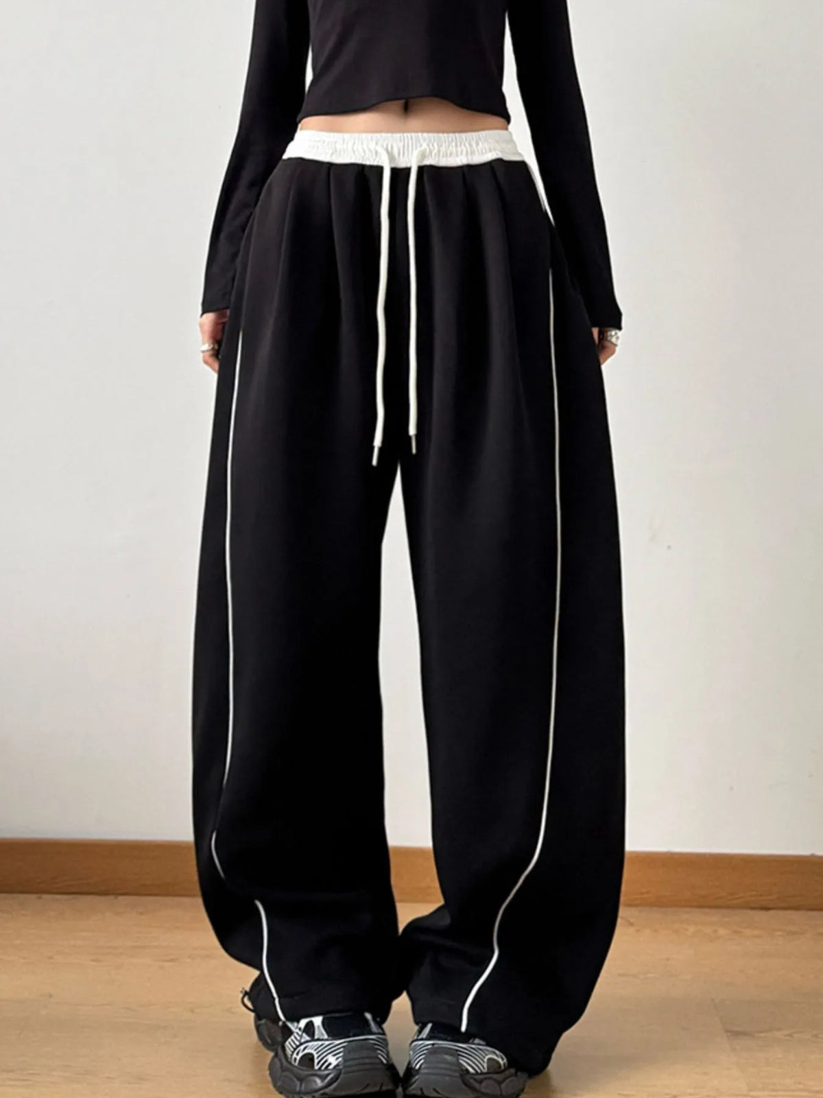 Classic Wide Leg Drawstring Pants