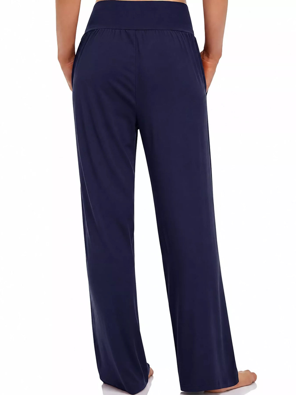High-Rise Wide-Leg Pants with Pockets