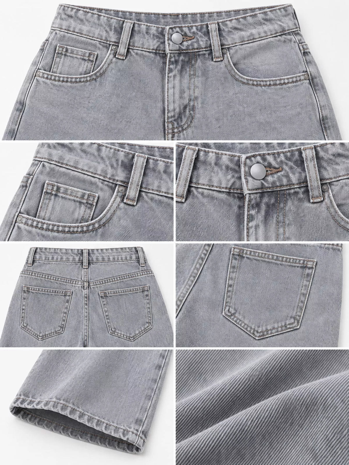 Wide-Leg Vintage Wash Jeans