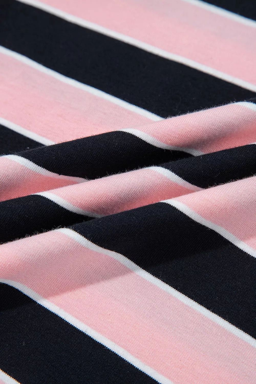 Loose Tee and Pants Set in Pink Stripe