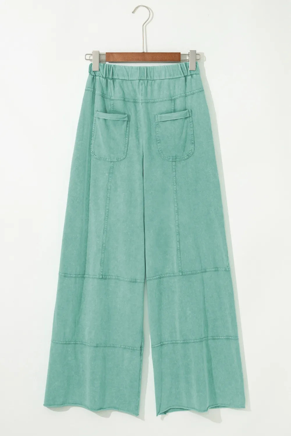 Mineral Wash High-Waist Wide Leg Cargo Pants