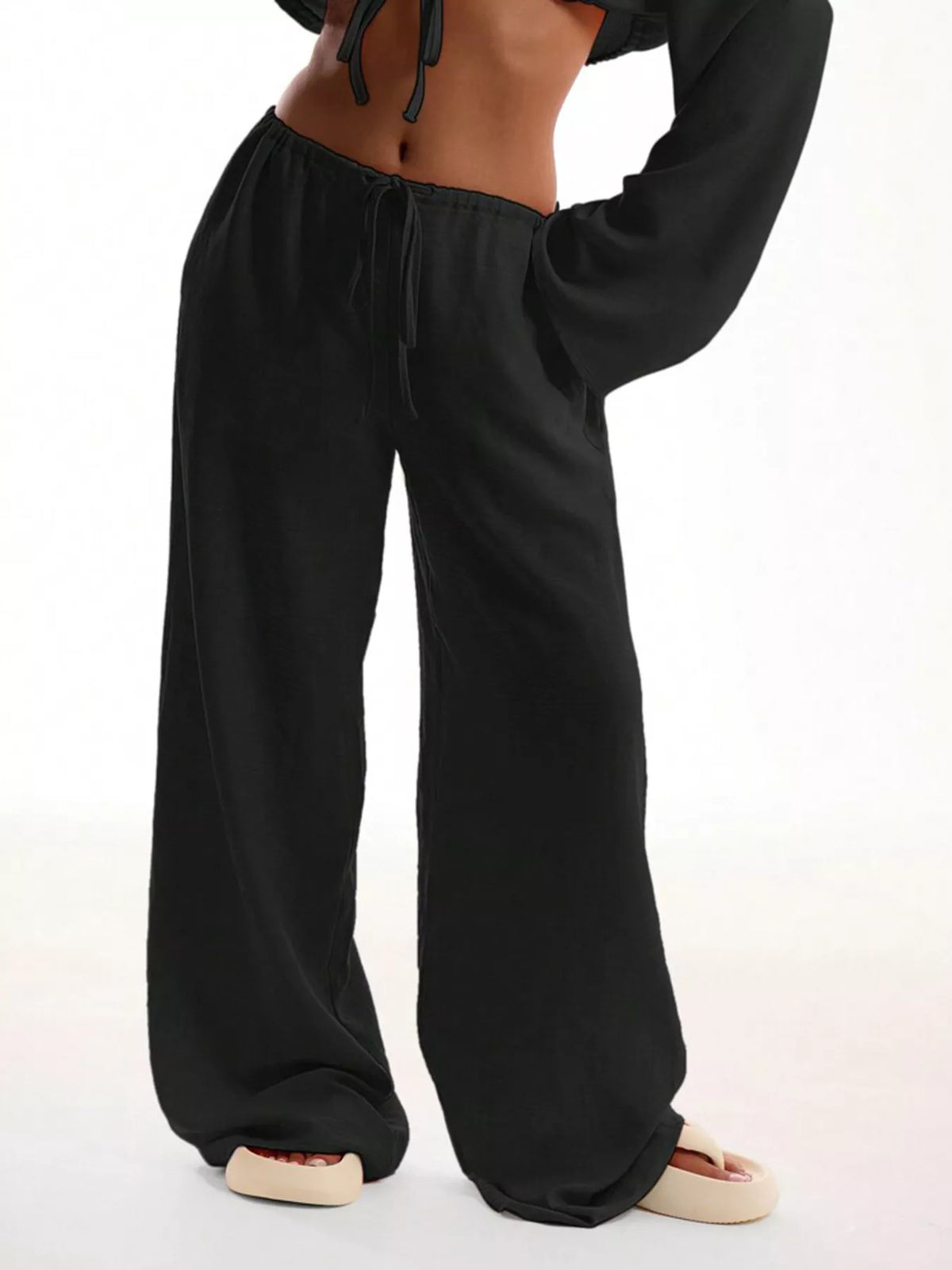 Essential Wide Leg Drawstring Pants