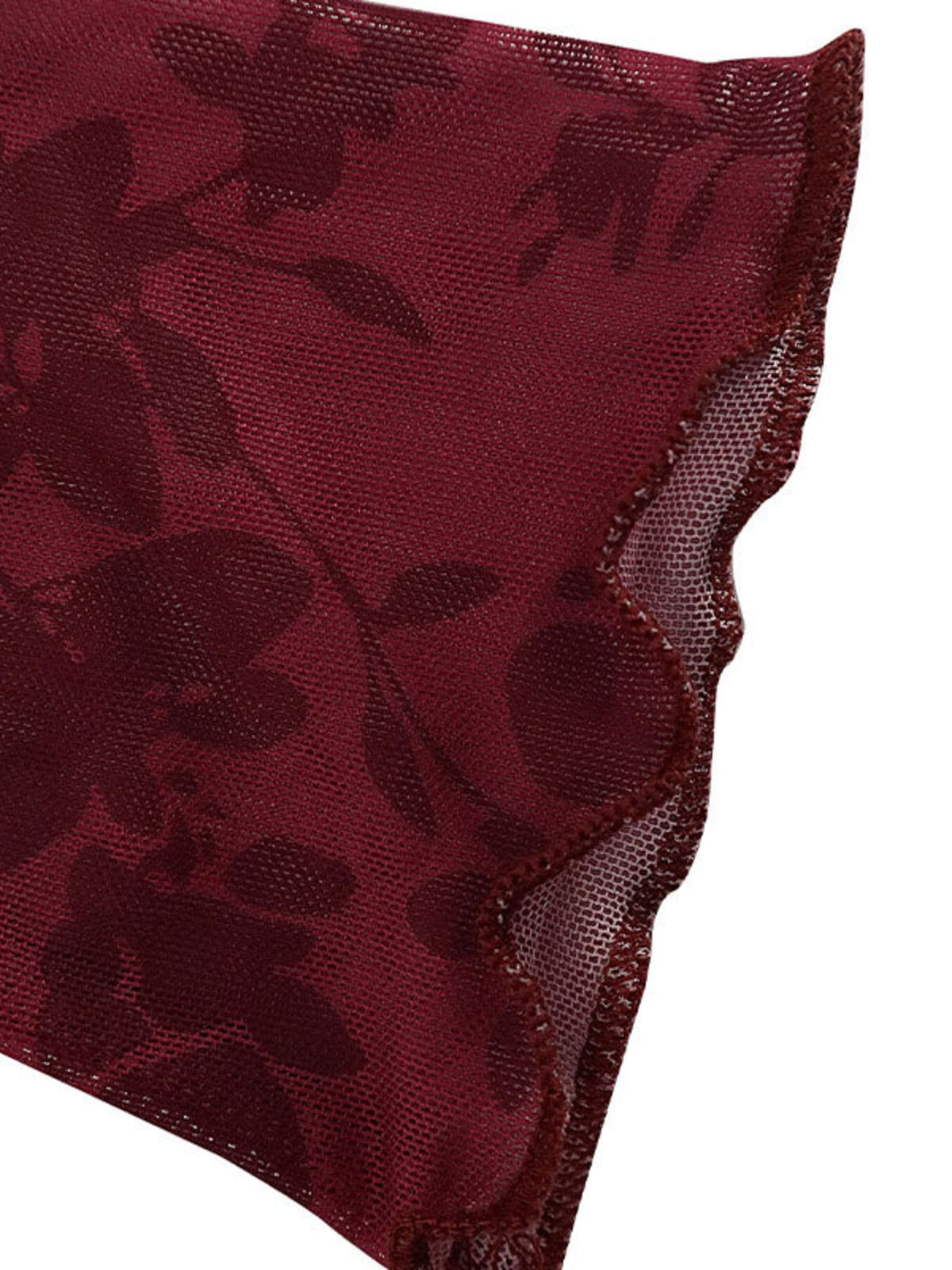 Mesh Bodycon Mini Dress in Burgundy