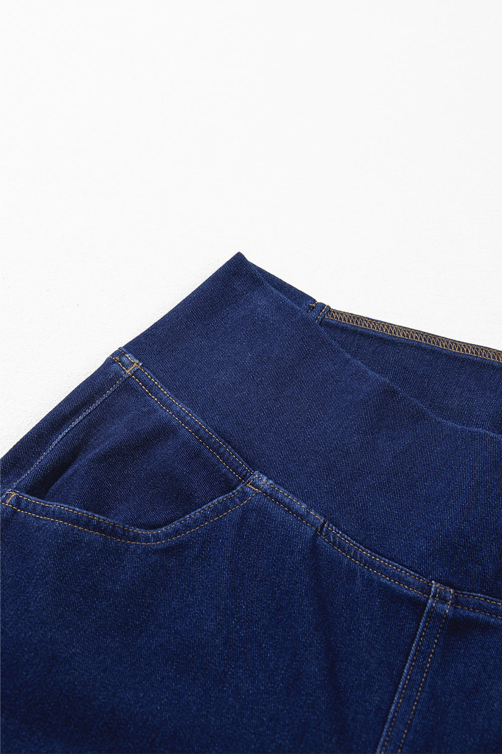 High-Waisted Flare Jeans in Dark Navy