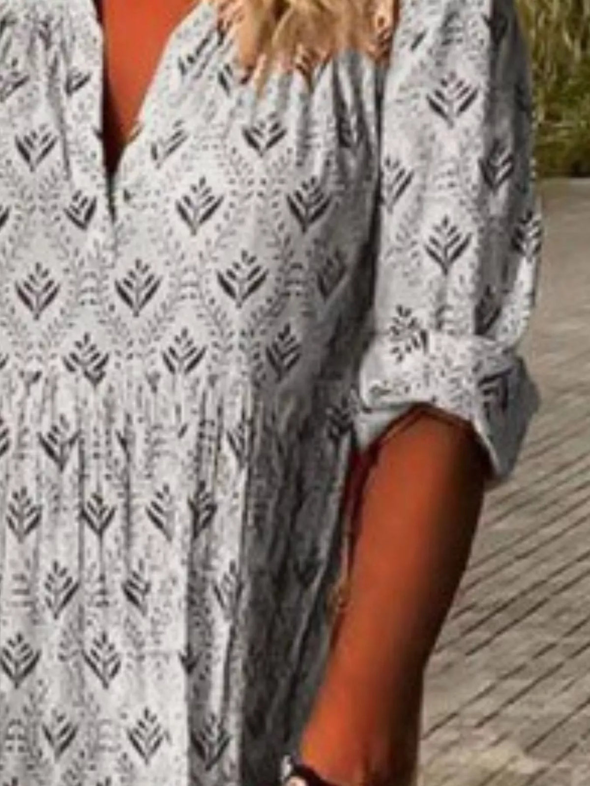 Tiered Notched Maxi Dress