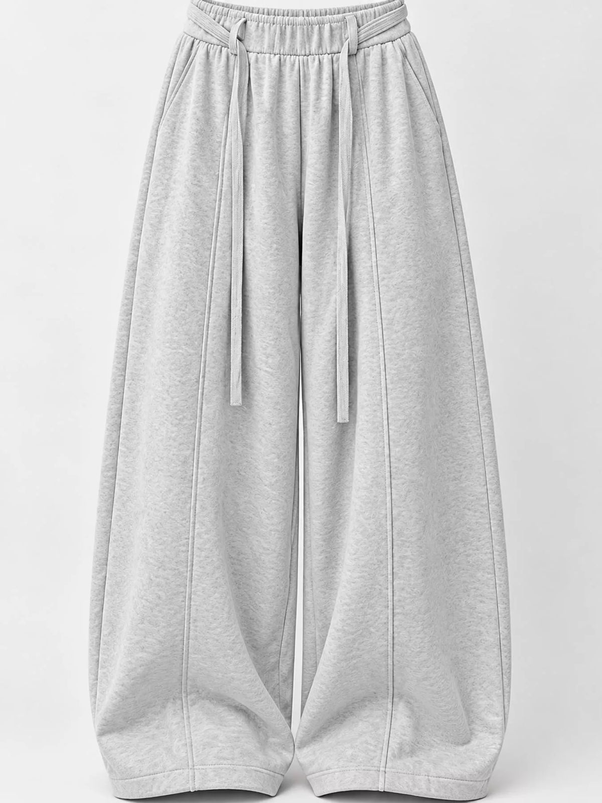 Drawstring Wide-Leg Casual Pants