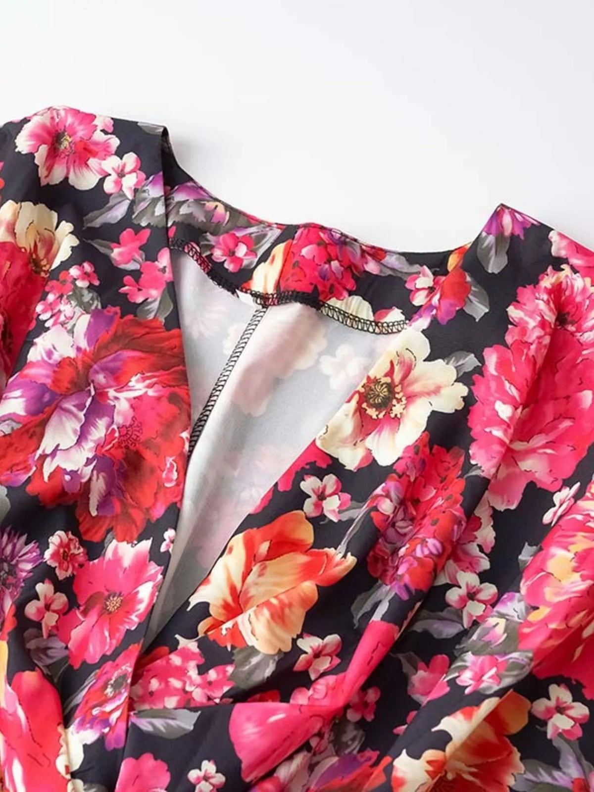 Floral Ruffle-Hem Tiered Mini Dress