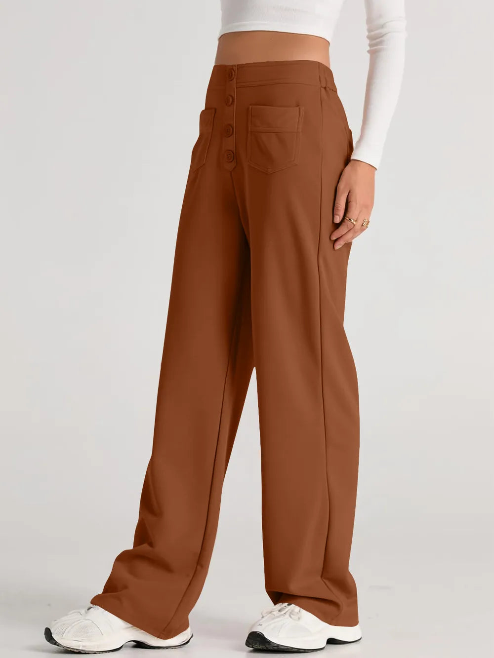 High-Rise Wide-Leg Pants by K&L