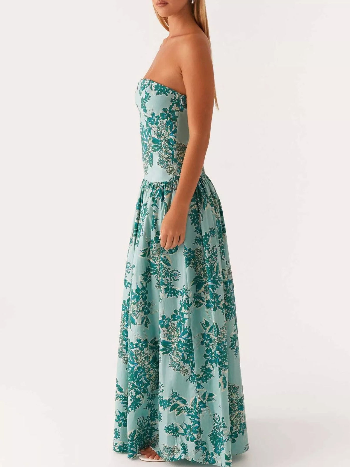 Ruched Tube Maxi Dress