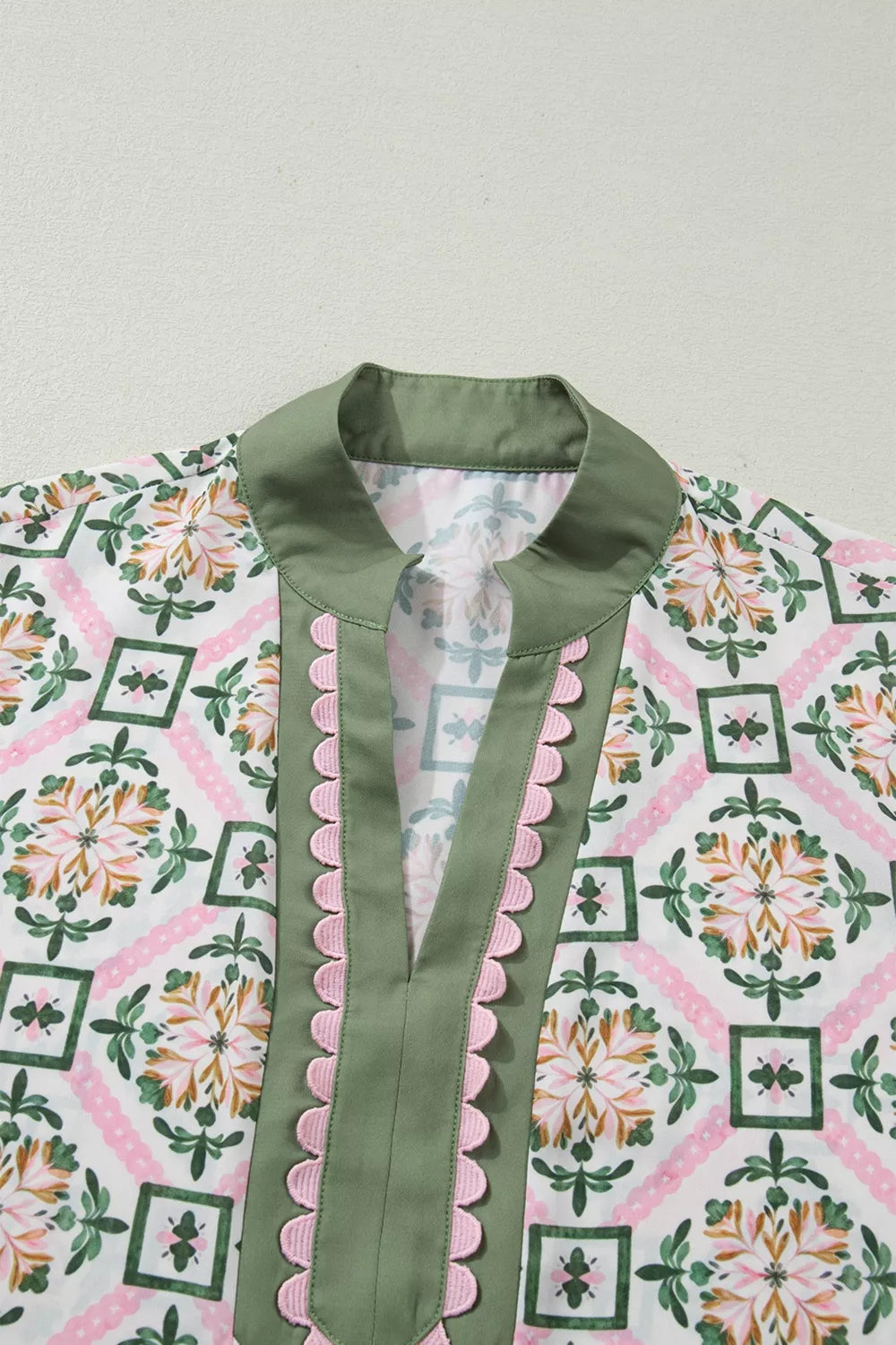 Boho Geometric Floral Mini Dress