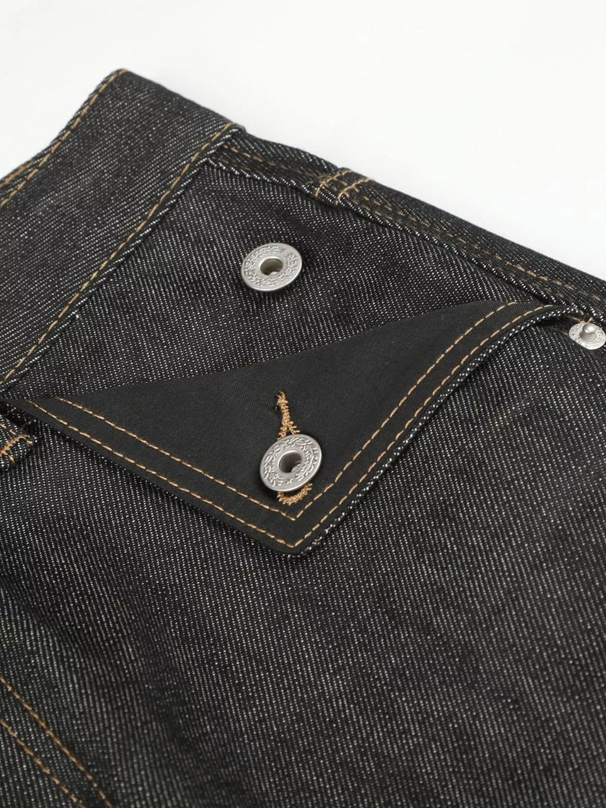 High-Waisted Washed Wide-Leg Jeans in Black by TrendMaster