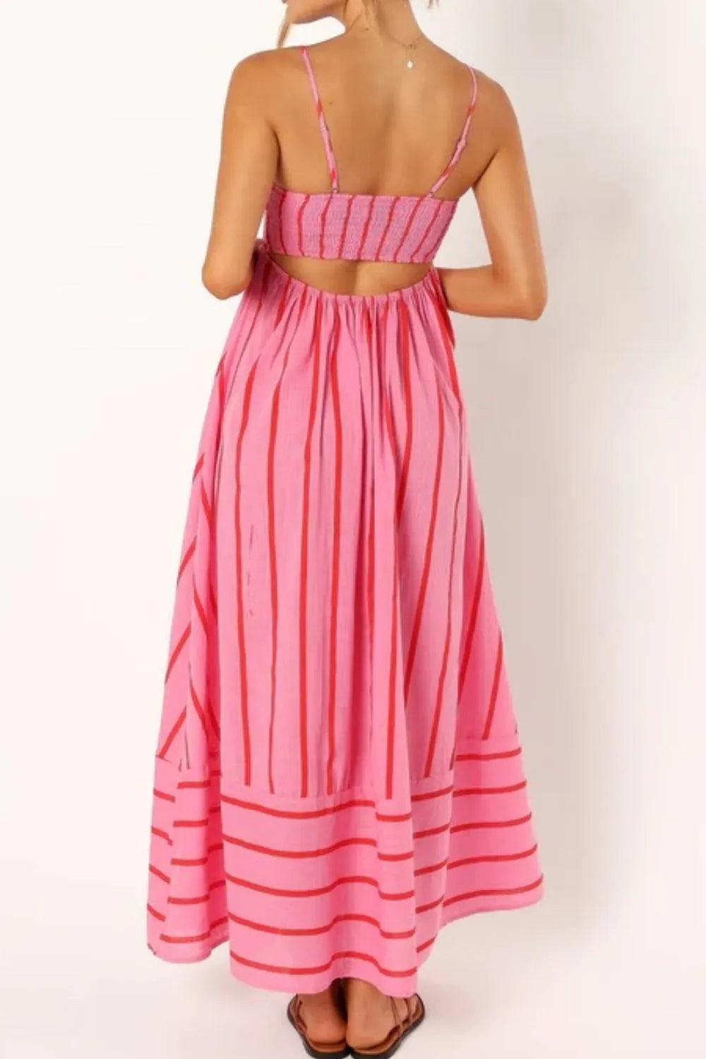 Striped Square-Neck Cami Dress