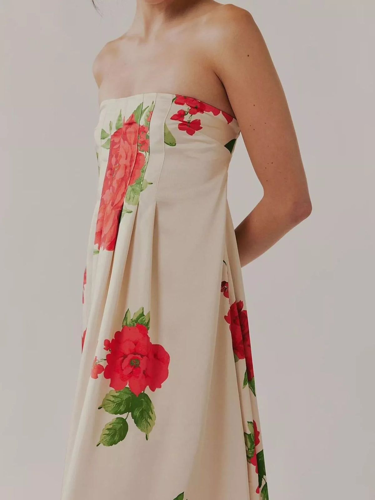 Floral Print Sleeveless Maxi Dress