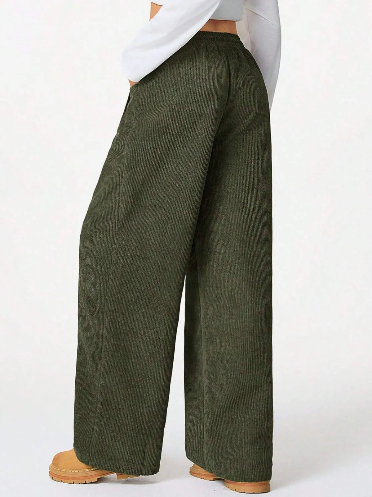 Drawstring Wide-Leg Pants