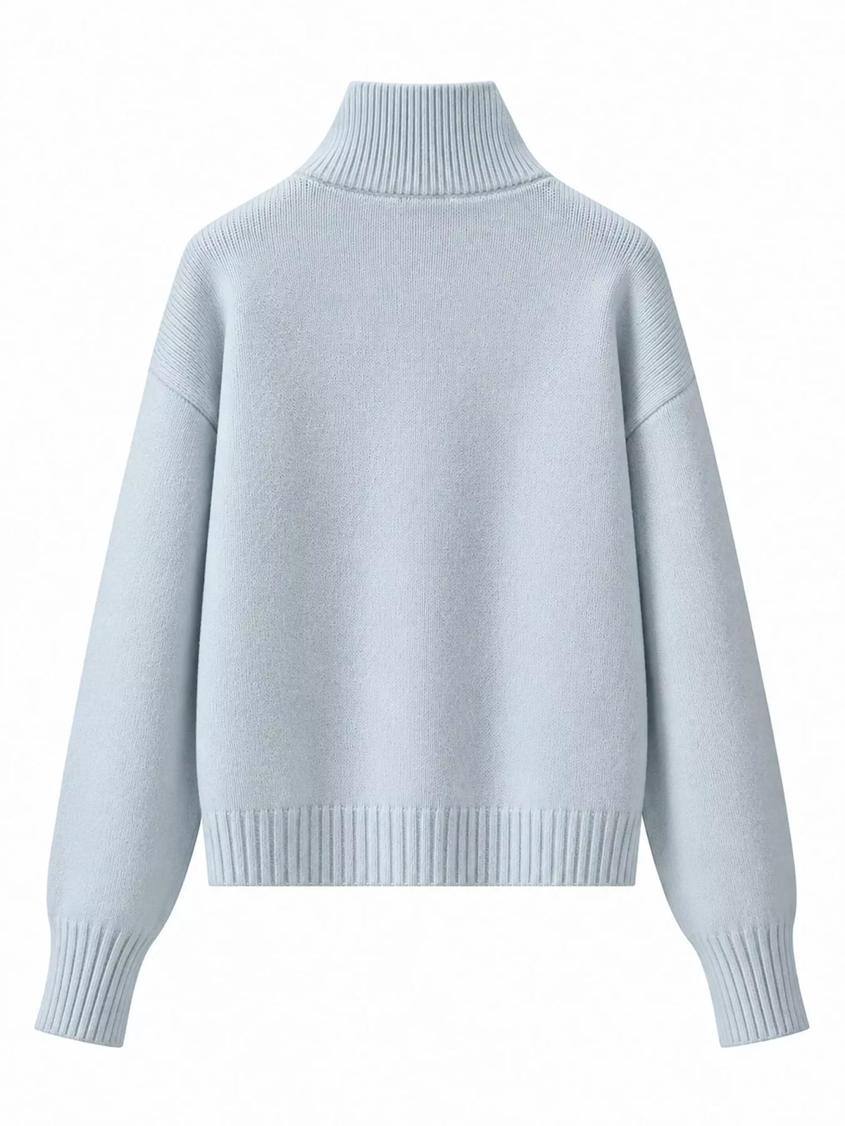 Turtleneck Zip-Up Cardigan